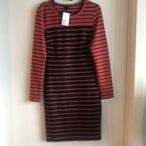 H&M Stripped Bodycon Dress (Small)